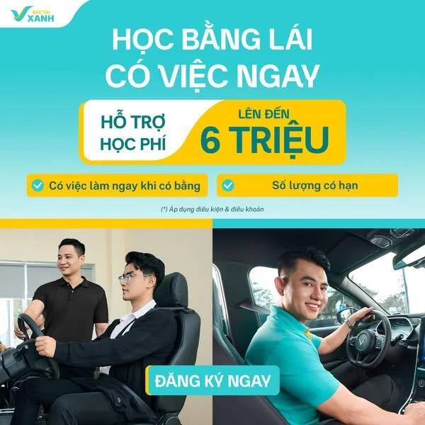 Đào Tạo Lái Xe Xanh SM 2026 – Học Nhanh, Có Việc Ngay, Thu Nhập 15–25 Triệu/Tháng